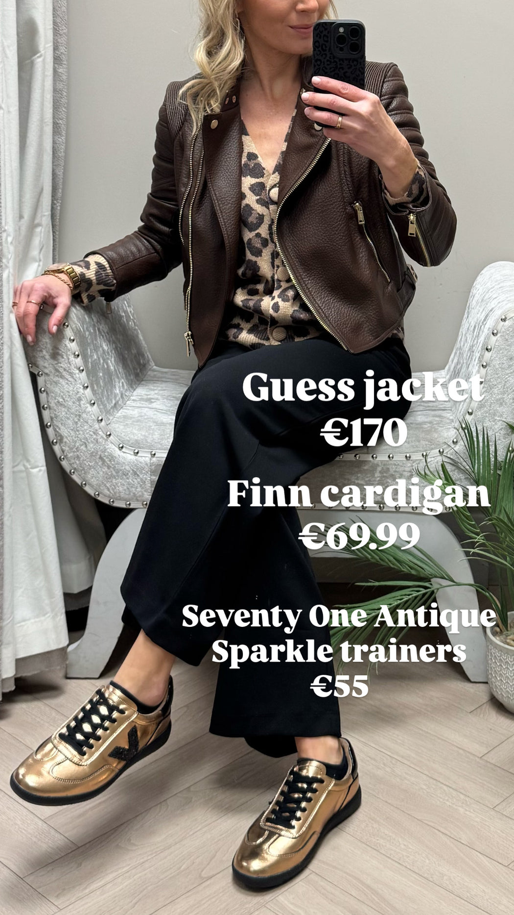 Guess jeannine chocolate brown pu jacket