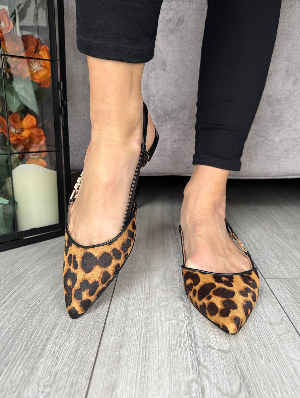 Guess Animal print sling backs FLTFRYLEP05