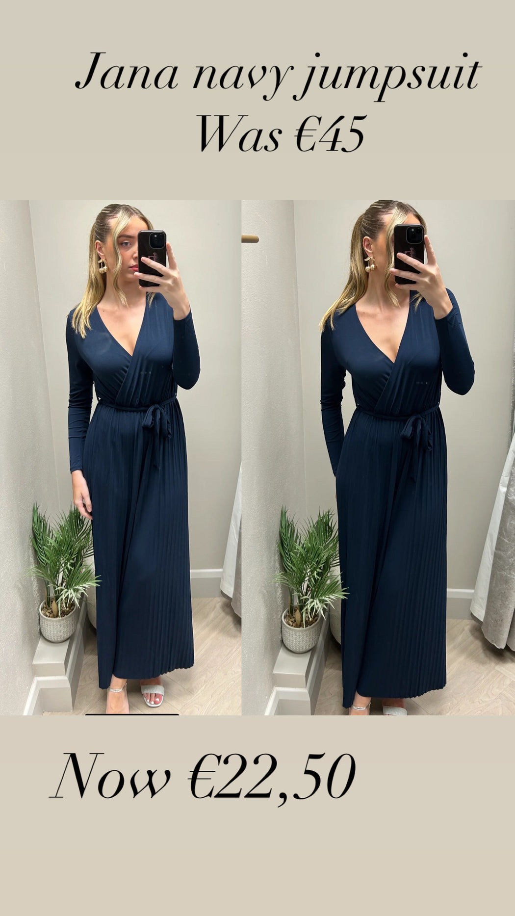 Jana navy jumpsuit