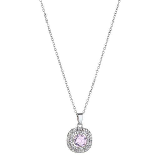 S258ntr IVANNA PINK CZ NECKLACE