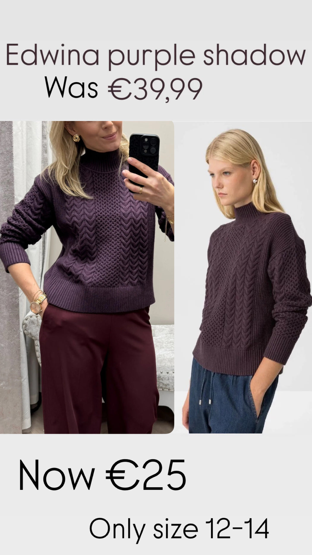 Edwina purple shadow