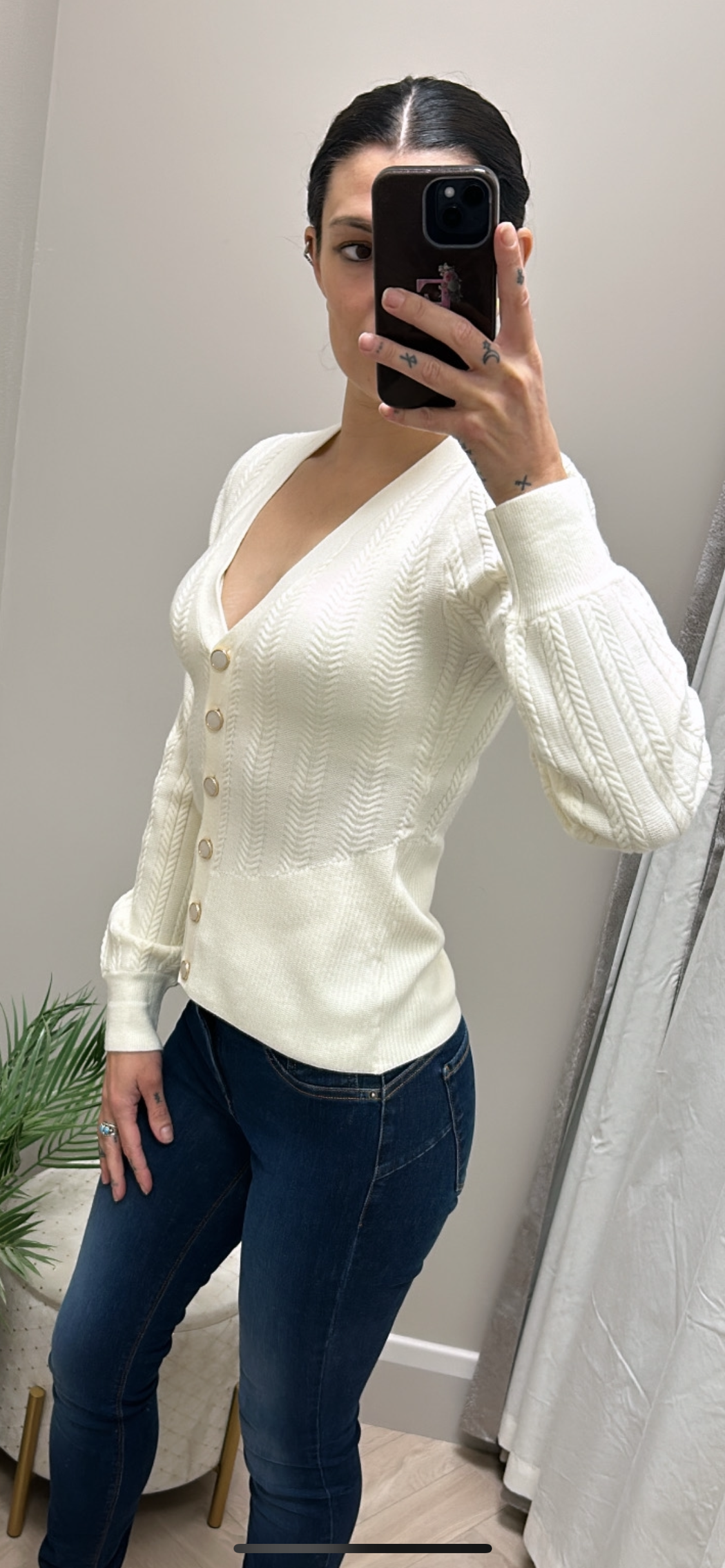 W4br31z2v42 guess cream  ribbed cardi