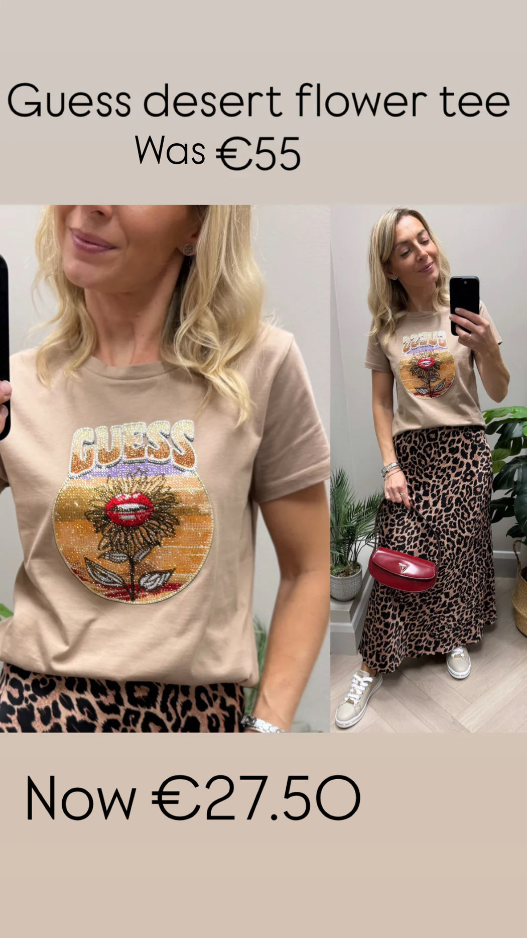 Guess desert flower tee w5y132k9rm1-g1dq