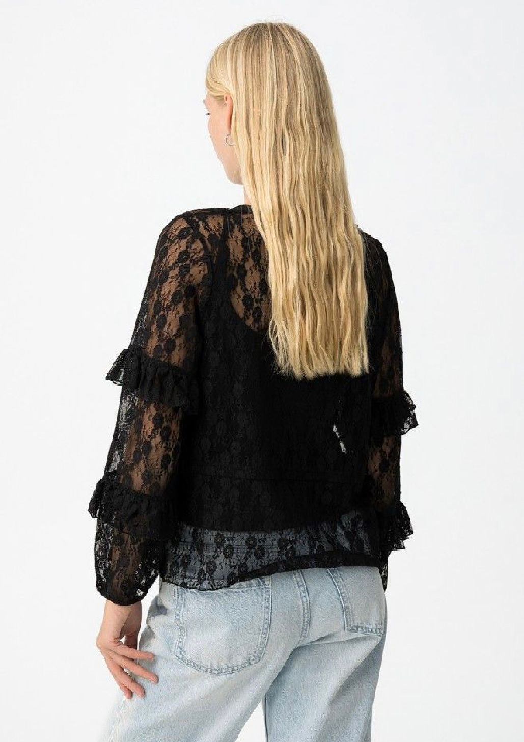 Mad black lace top