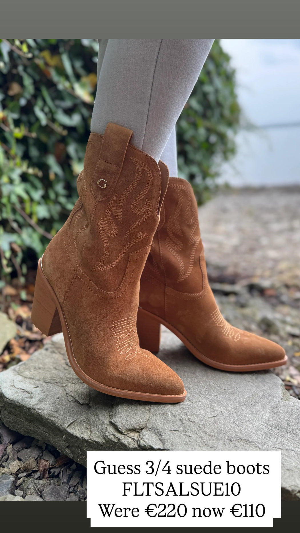 Guess 3/4 suede boots FLTSALSUE10