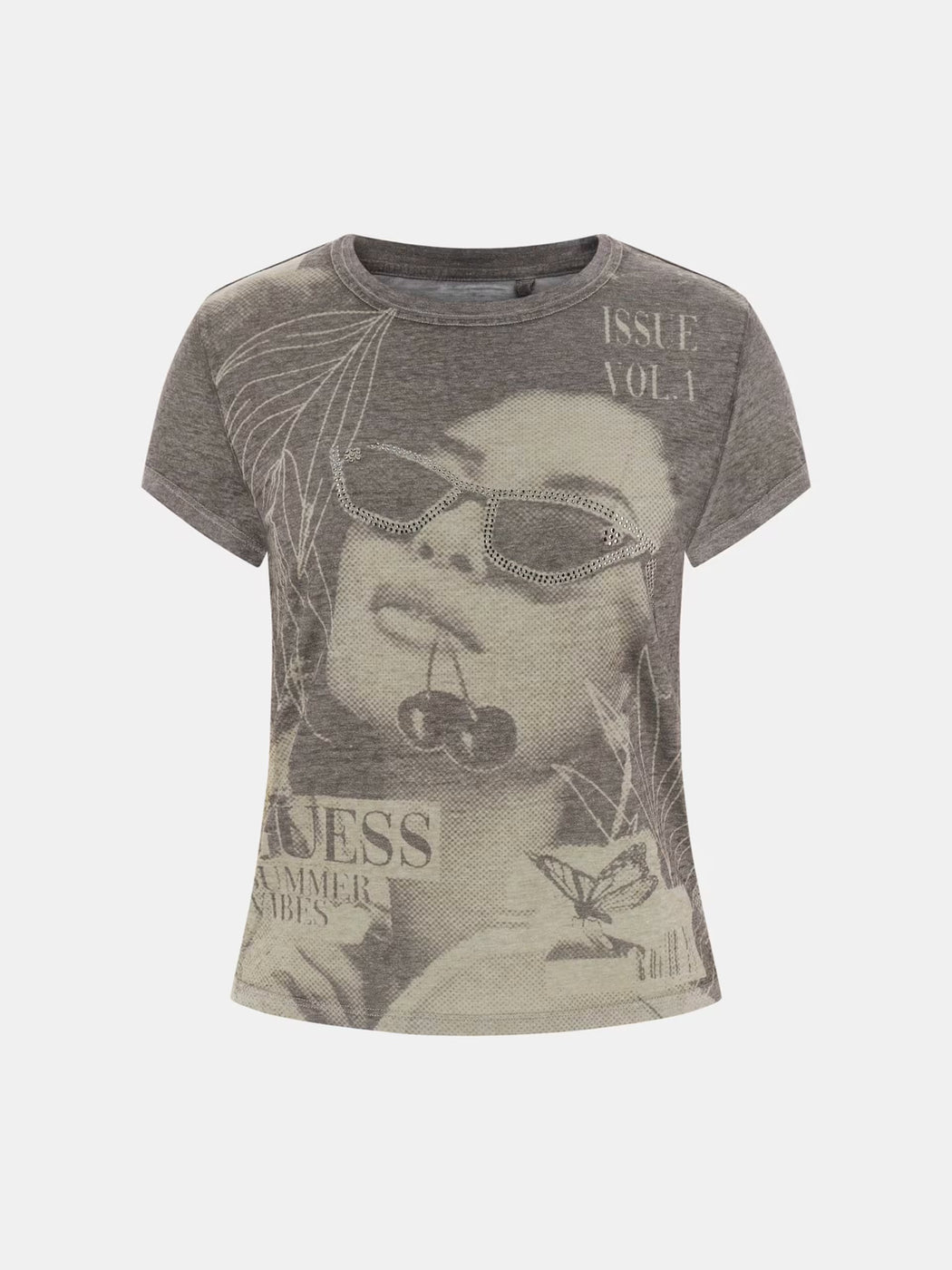 Guess nostalgia rhinestone tee