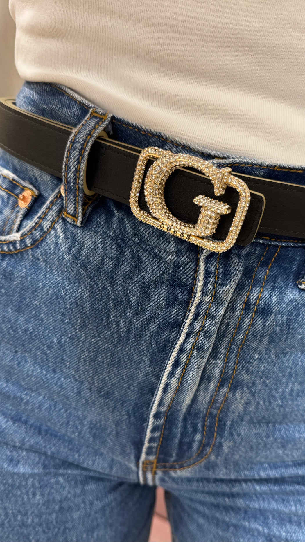 Gold guess Prue Jewel reversible  Belt