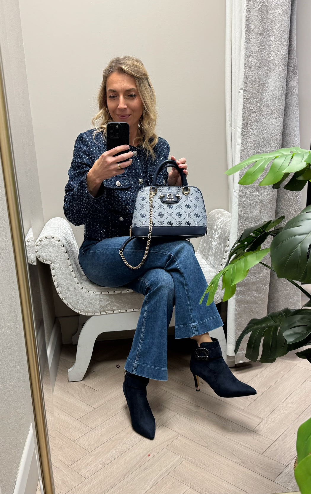 Guess Navy logo NEDA Bag JP965405