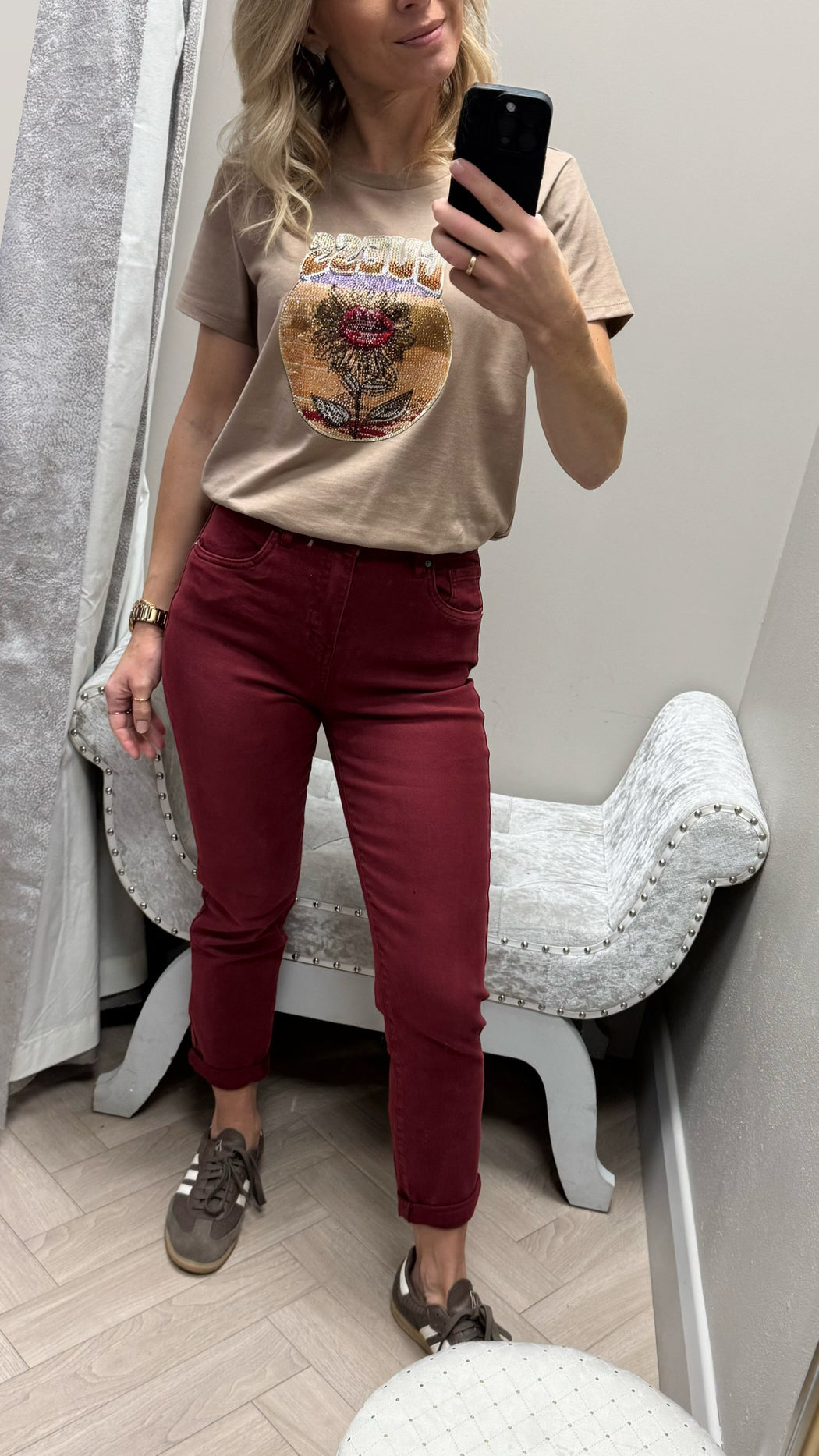 Toxic wine boyfriend fit jeans