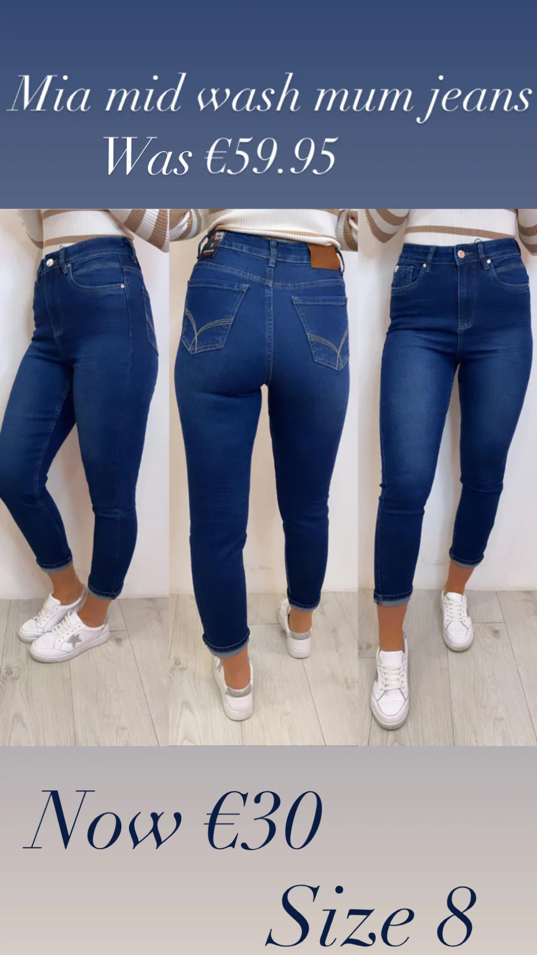 RR Sale Mia mid wash mum jeans