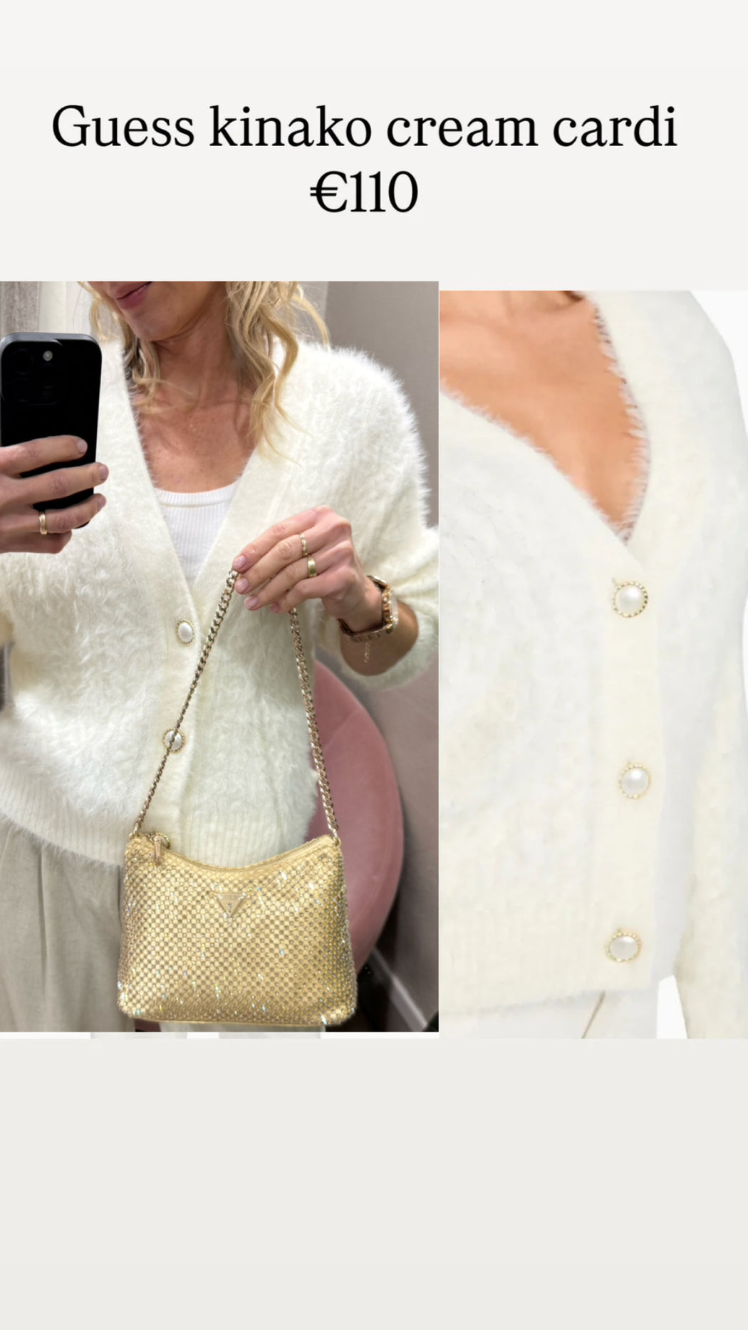 Guess kinako cream cardi