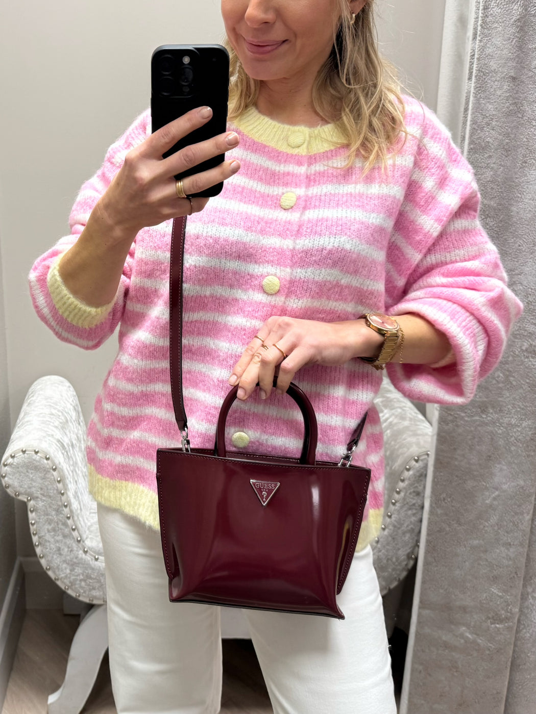 Guess arnela mini burgundy NY949675