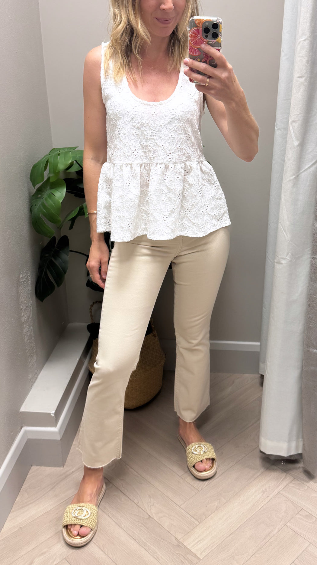 Lunala  winter white round neck top