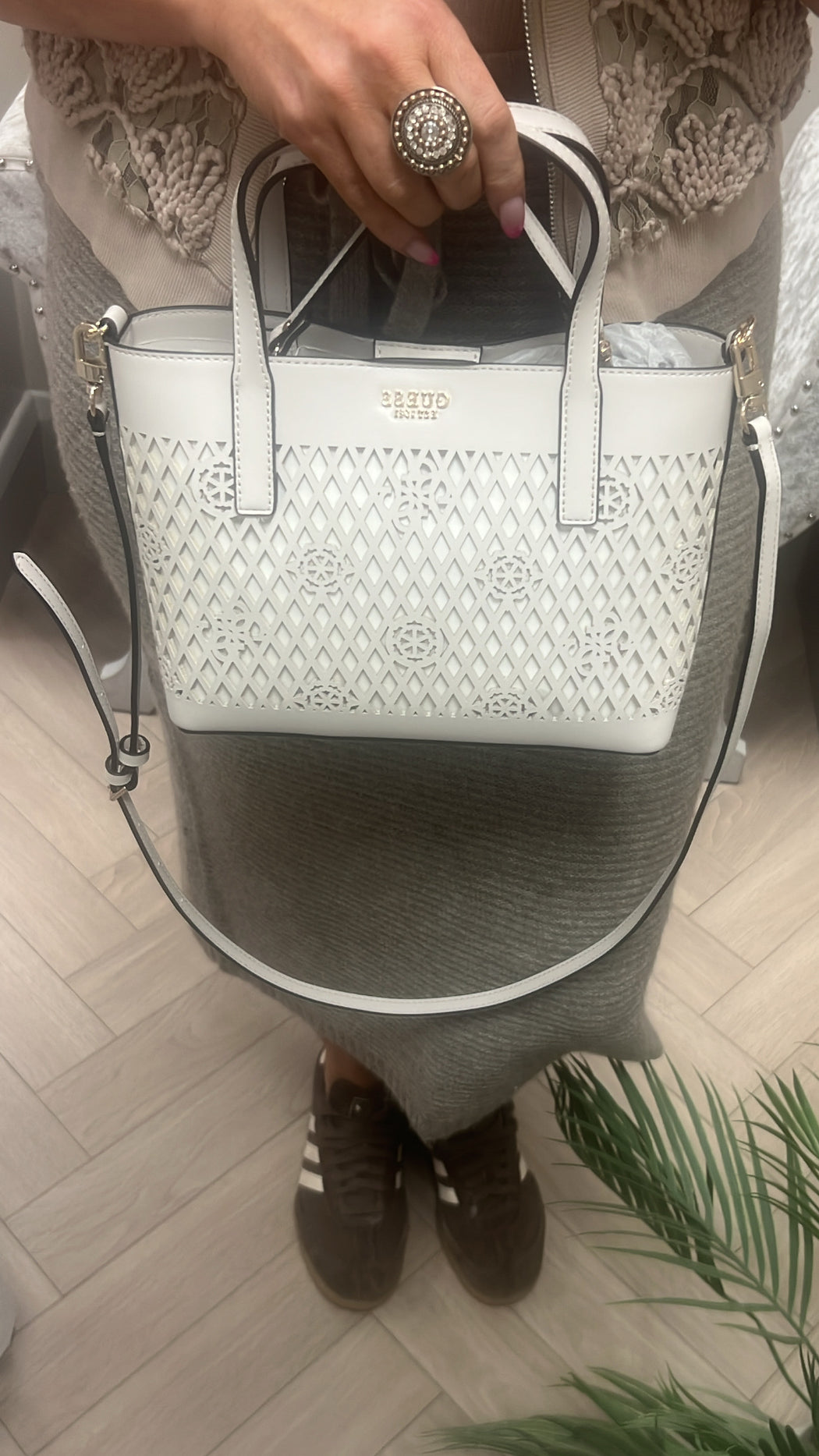 Guess LETTY MINI PG991175 off white 2in1 bag