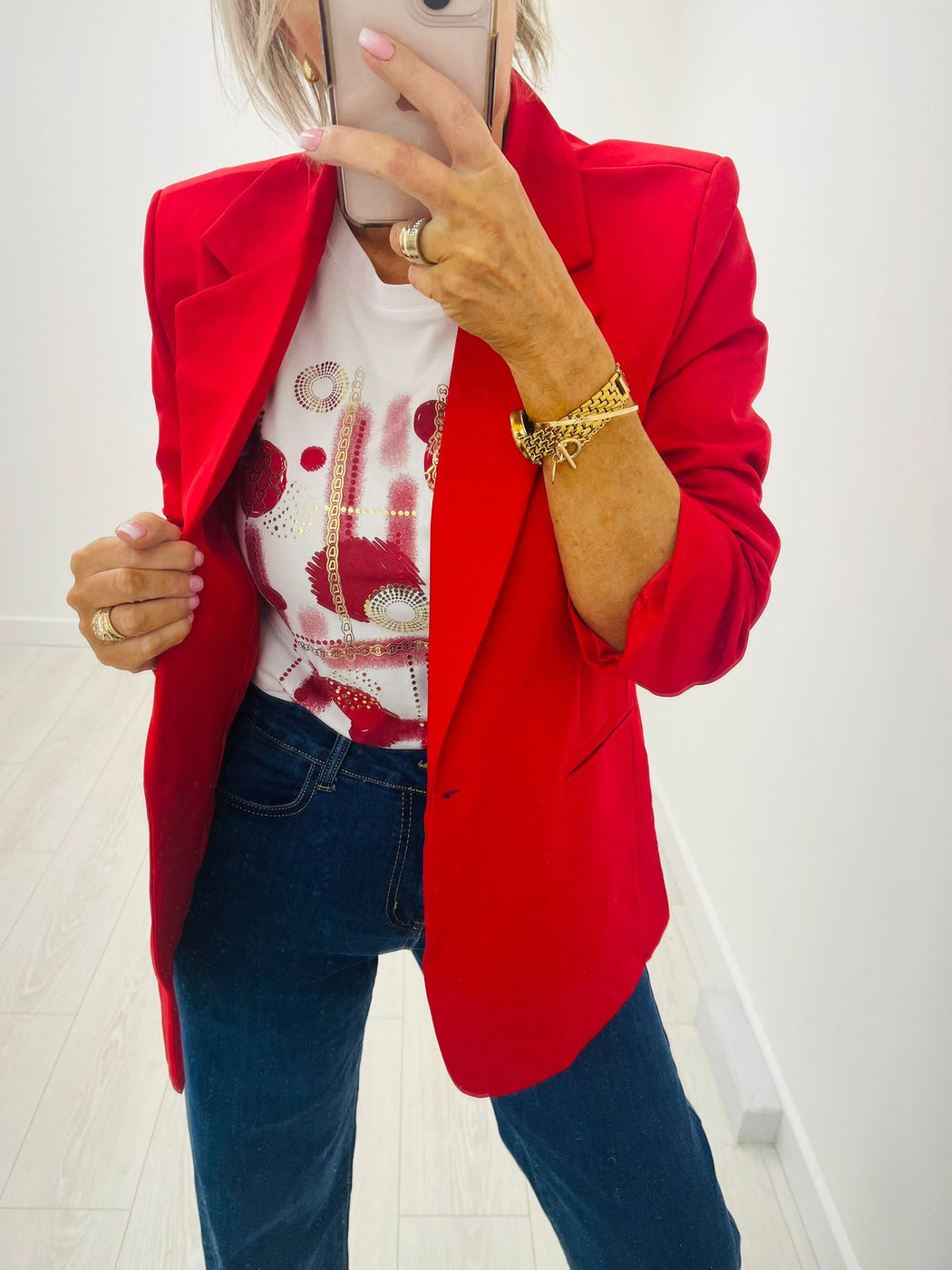 Red Ellie blazer