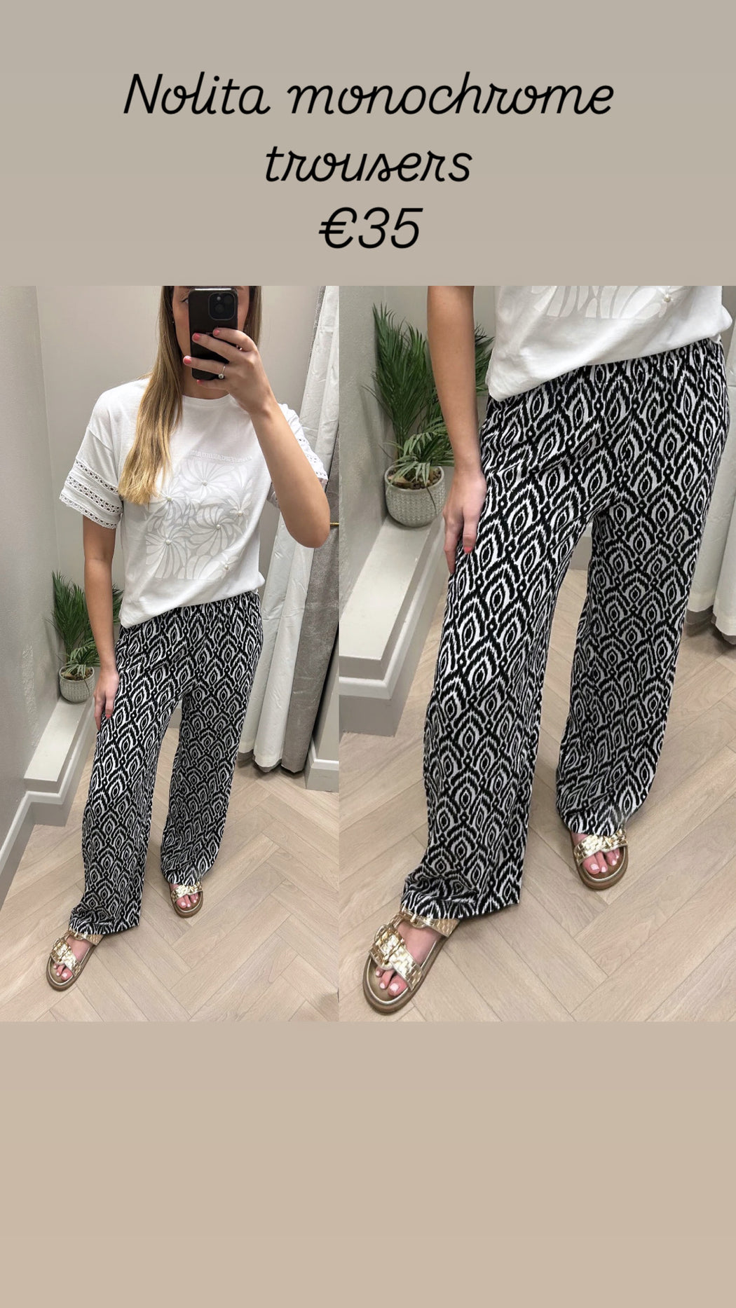 Nolita monochrome trousers
