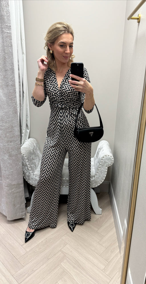 BLACK PRINT SOPHIA JUMPSUIT