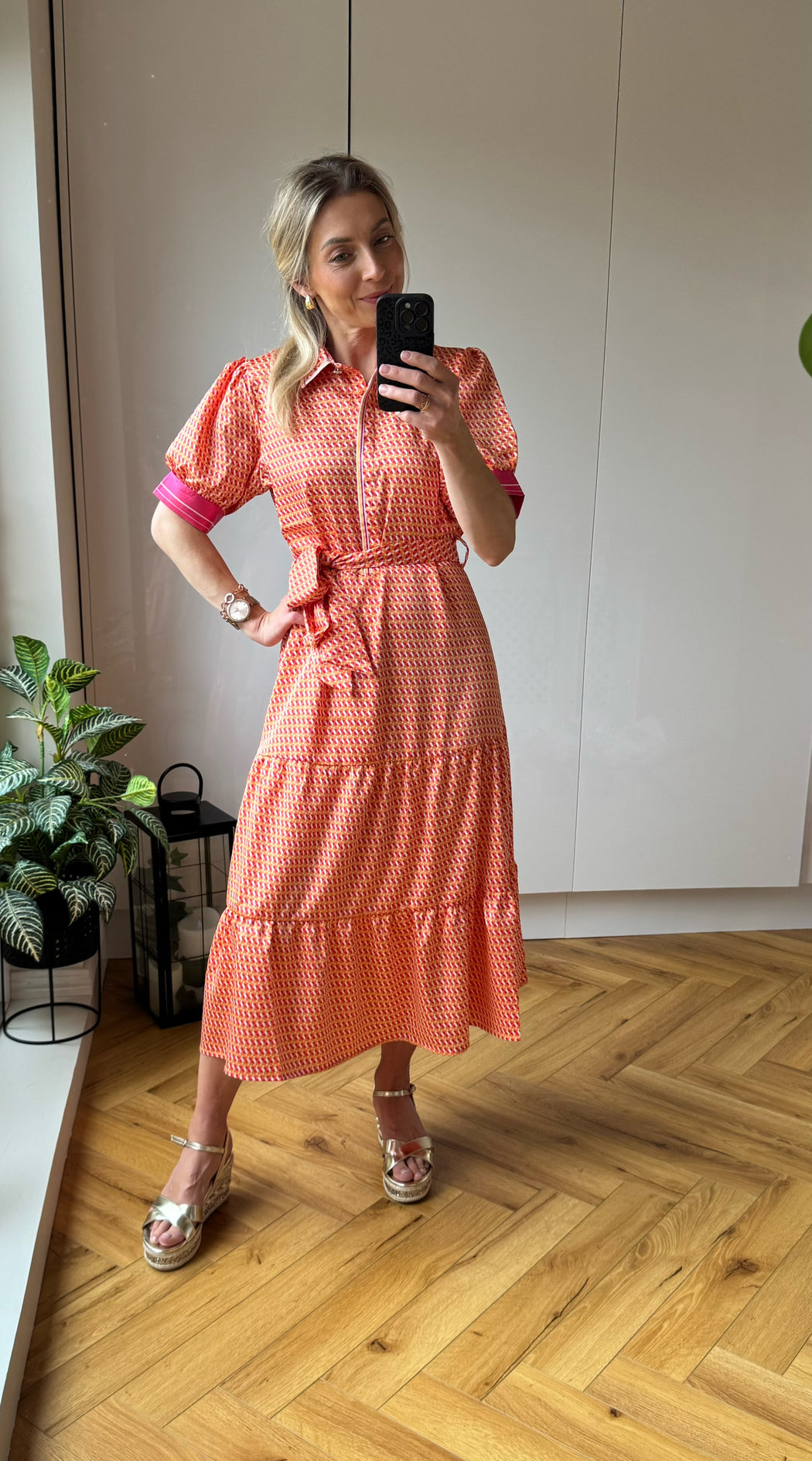 Orange  saylor dress