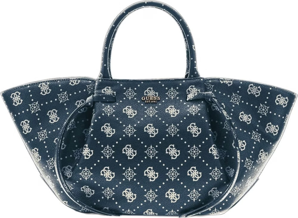 Guess navy logo Allegra logo tote