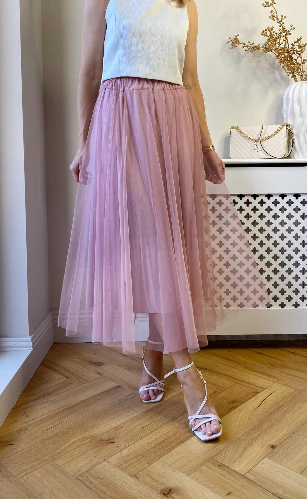 Pink Rose tulle skirt