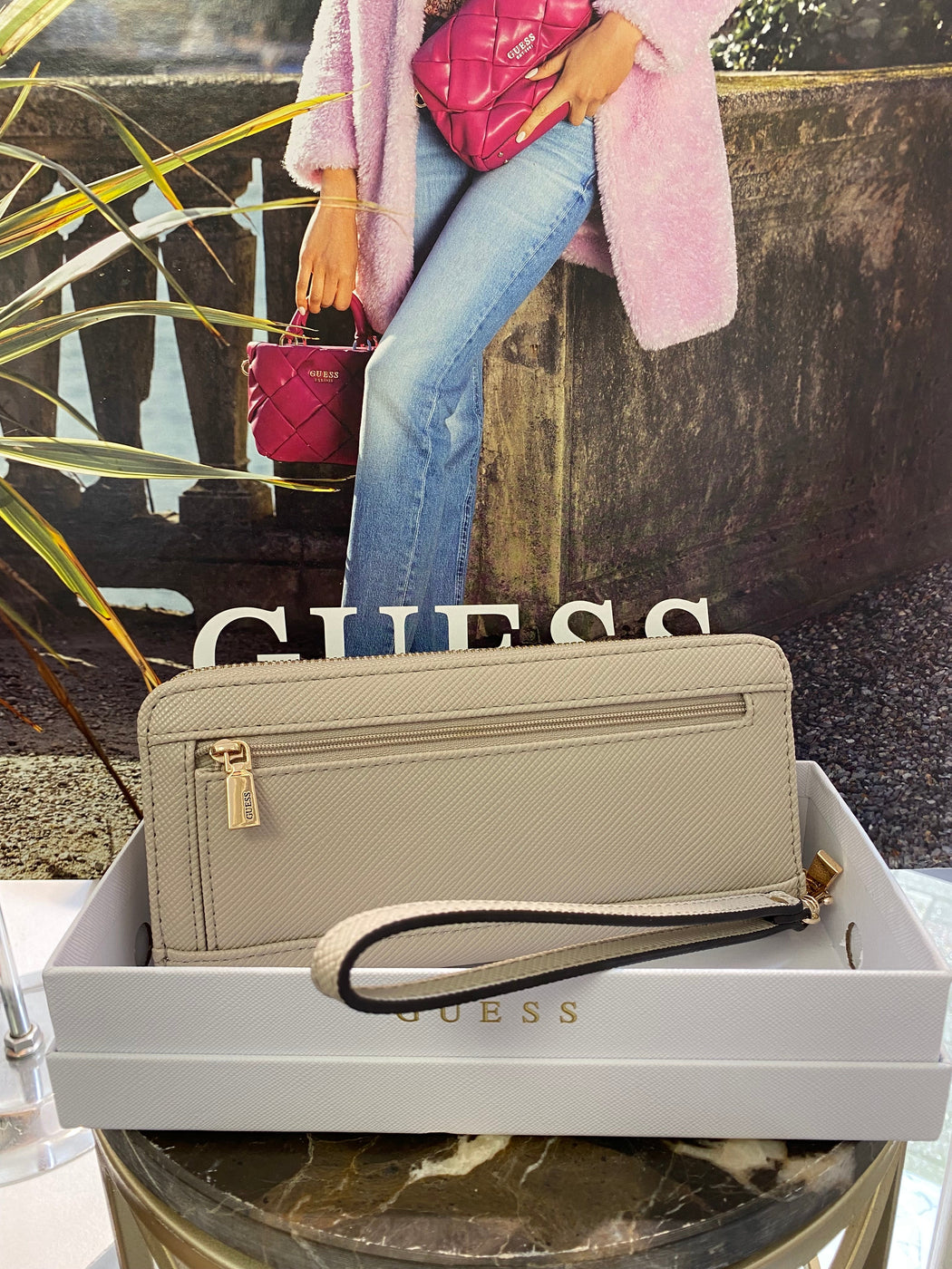 Guess dark taupe laurel wallet ZG8500146