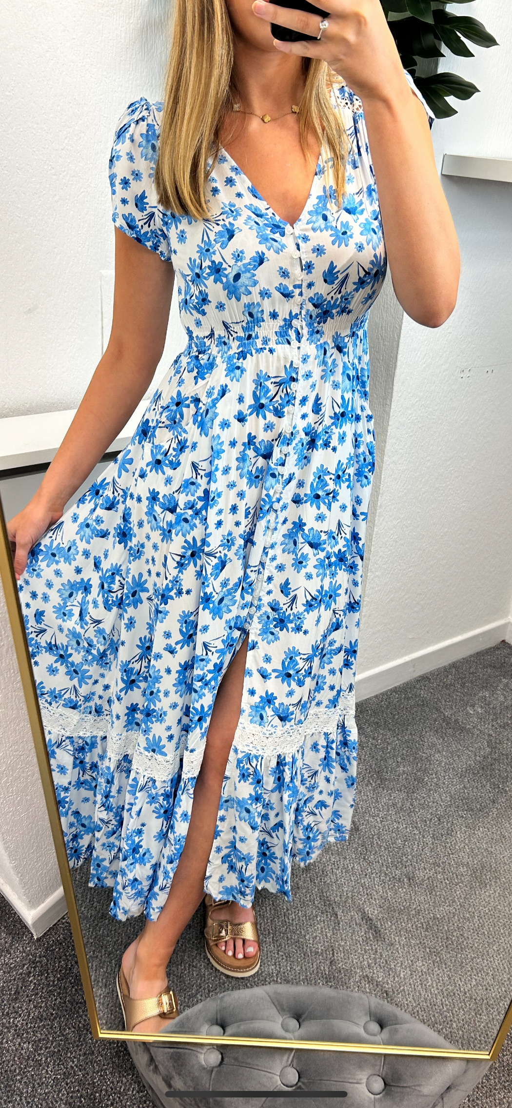 Indiana blue print maxi