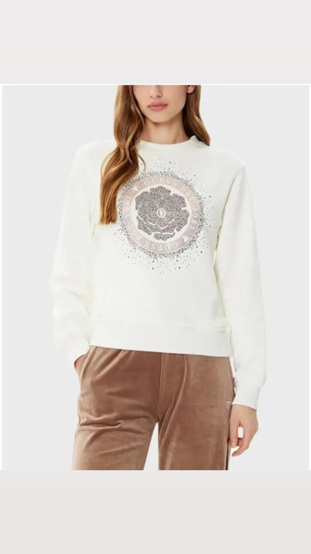 Guess peony logo sweater W5RQ05K7EX1
