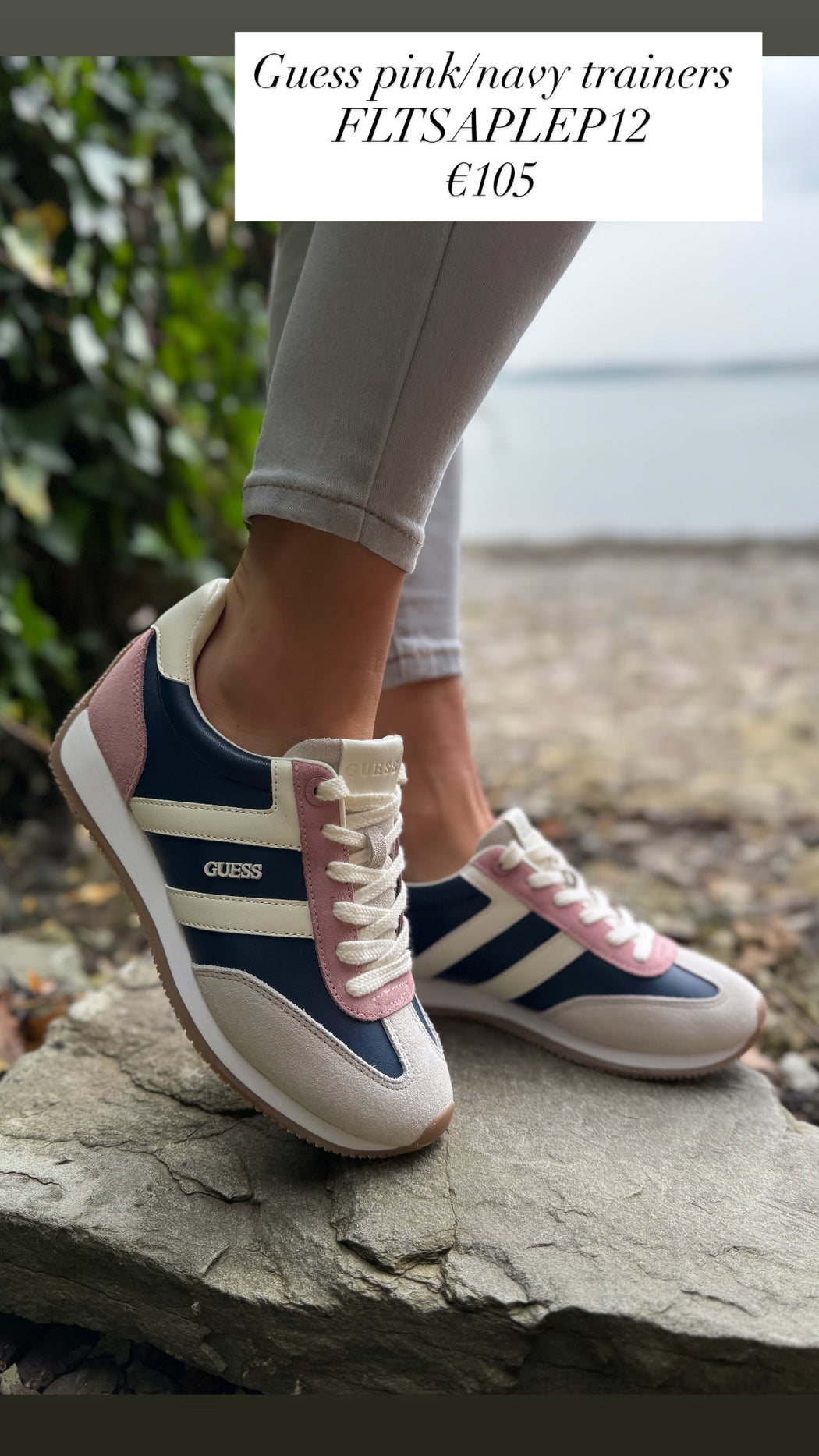 Guess pink/navy trainers FLTSAPLEP12