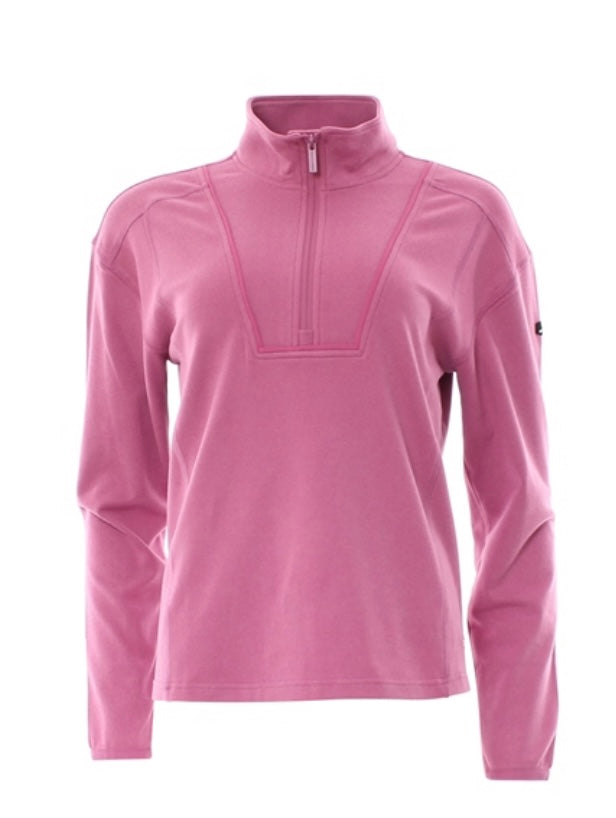 Relax & Renew cranberry tessa half zip