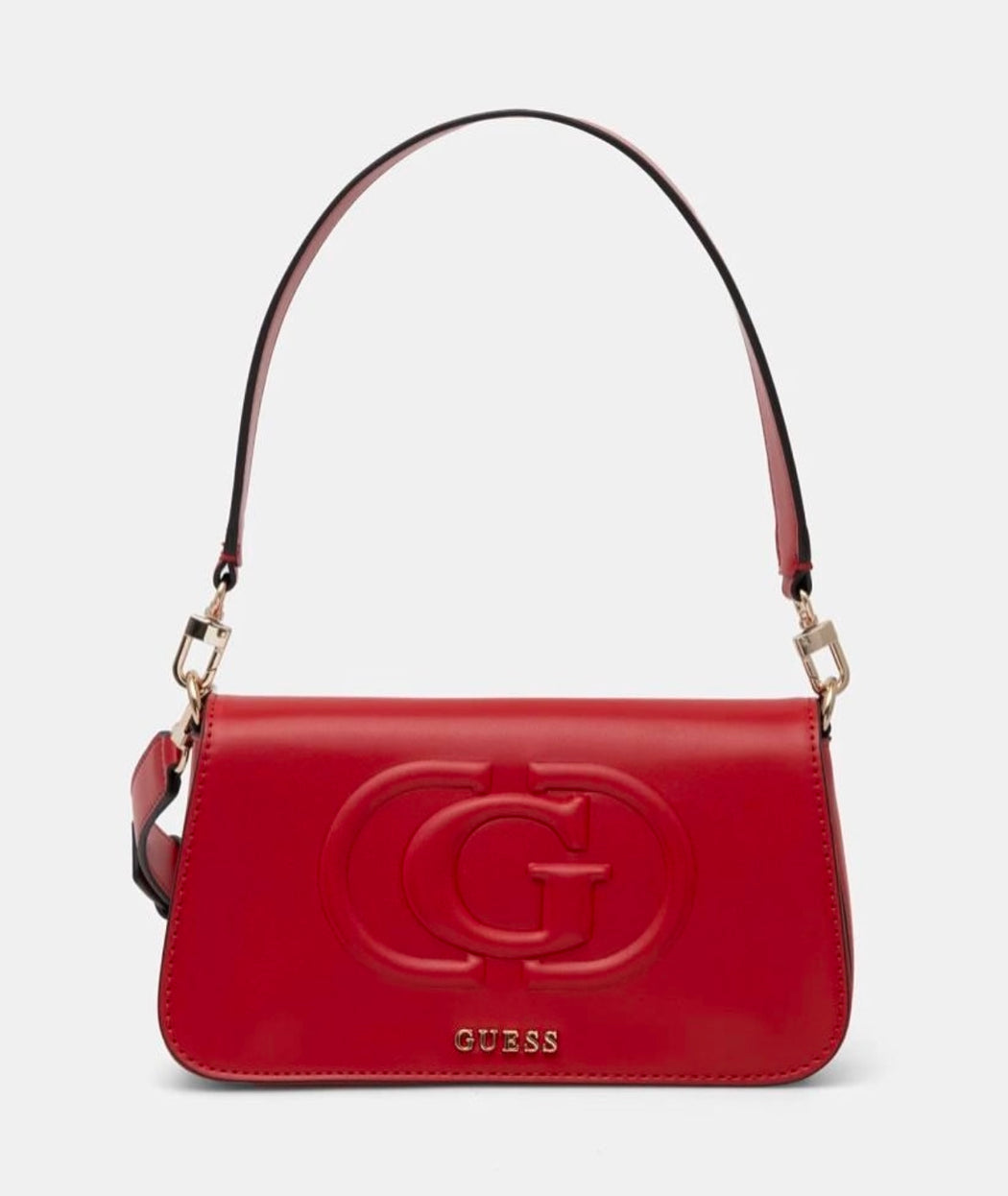 Eco mietta guess flap over red shoulder bag