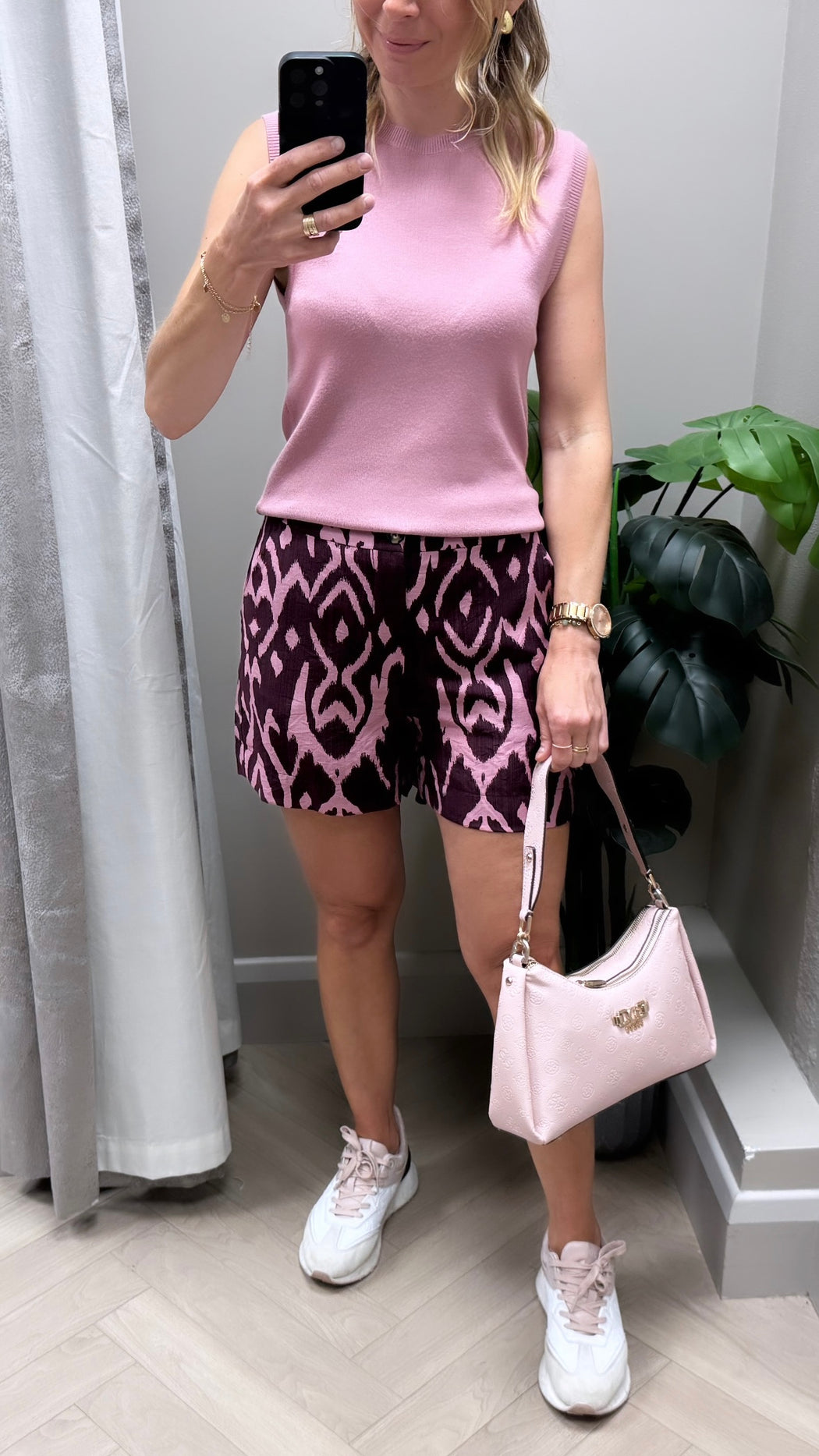 Kim print shorts