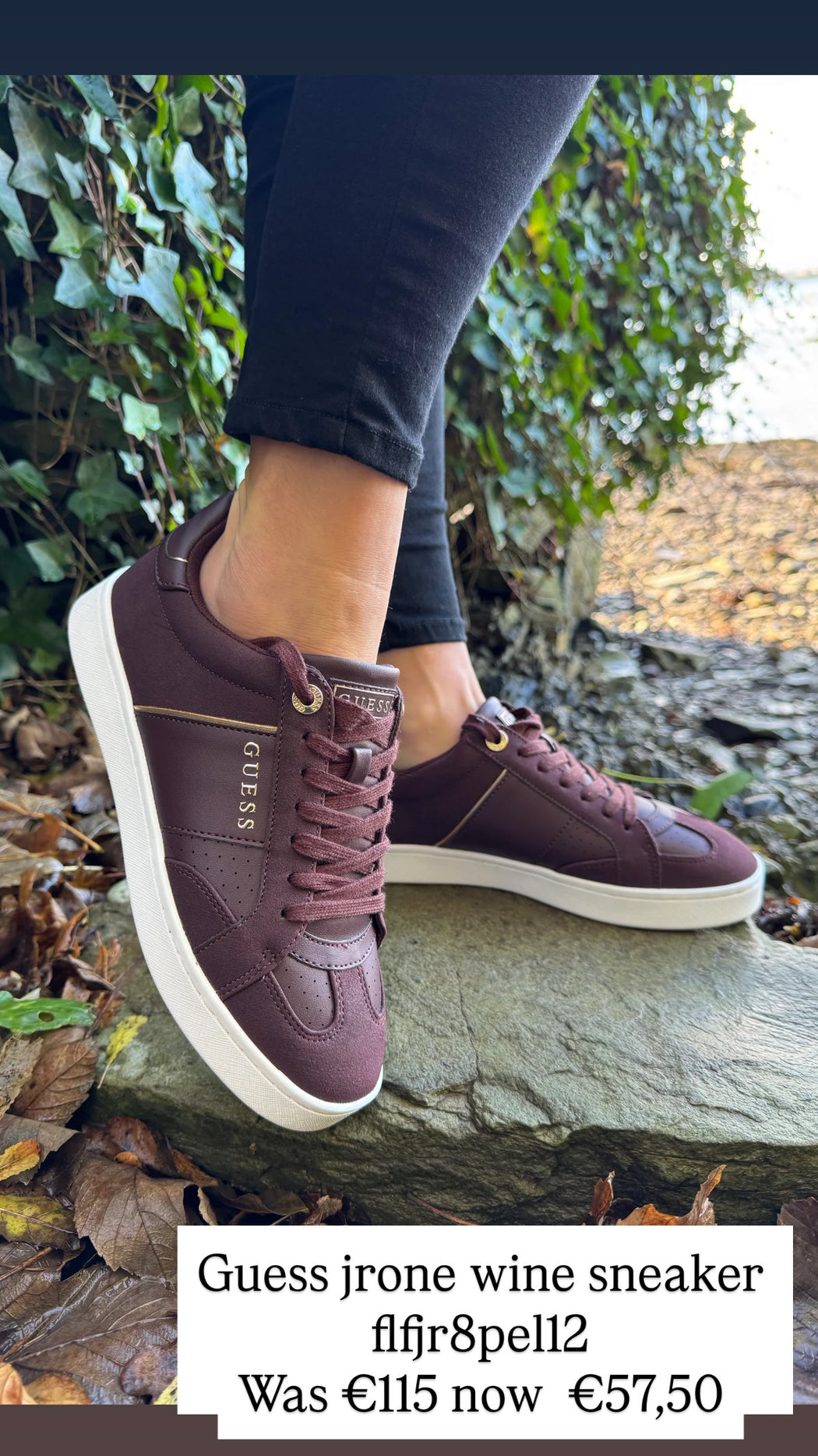 Guess jrone wine sneaker flfjr8pel12