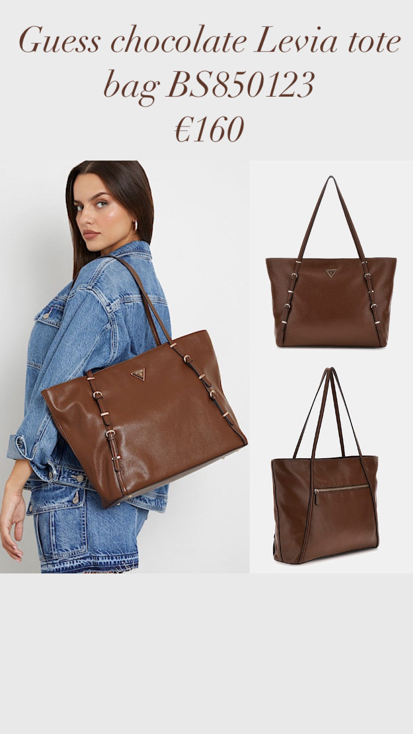 Guess chocolate Levia tote bag BS850123