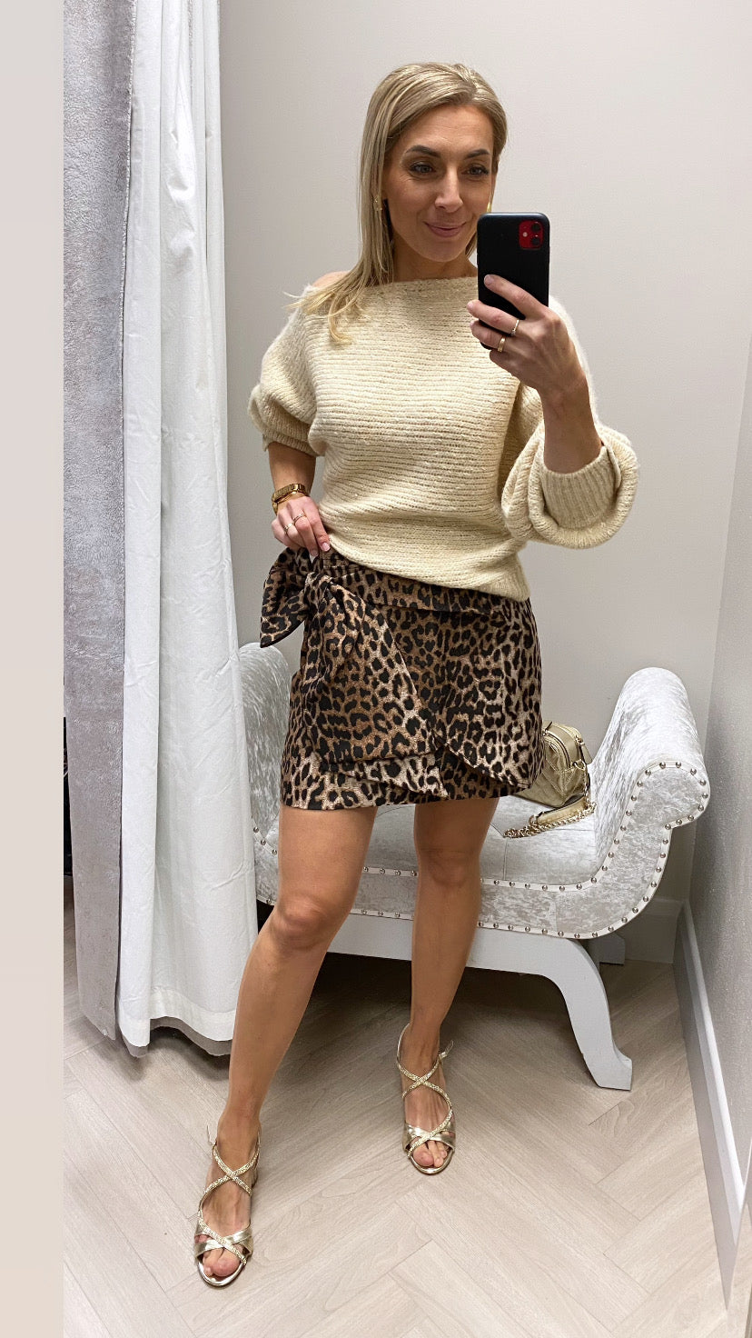 W4bd57wgIj2 guess leopard bow skirt