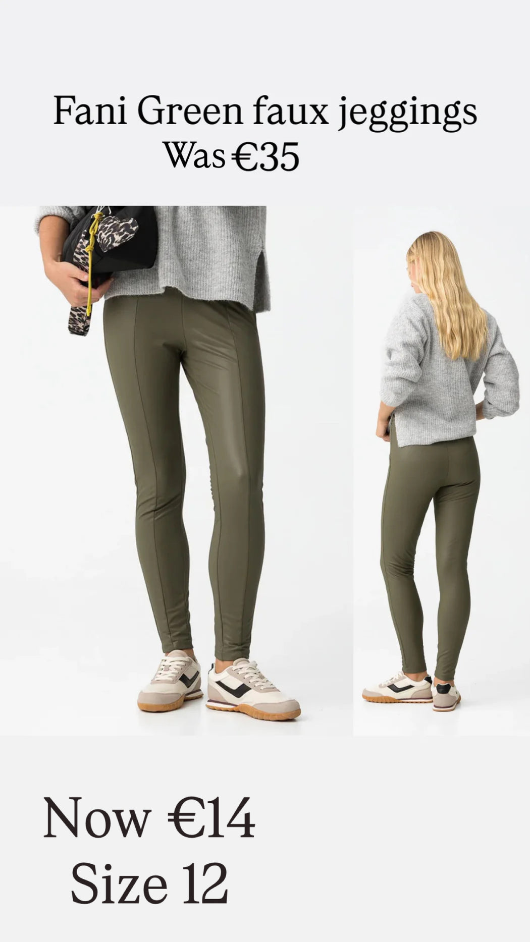 Fani Green faux jeggings
