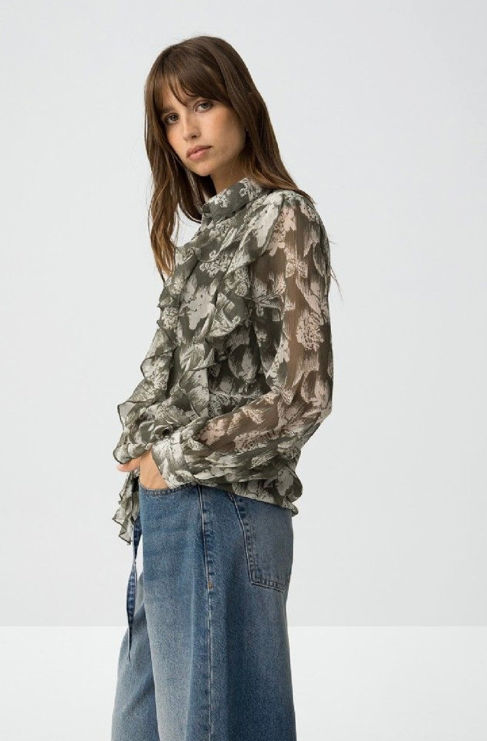 Quimbee green floral shirt