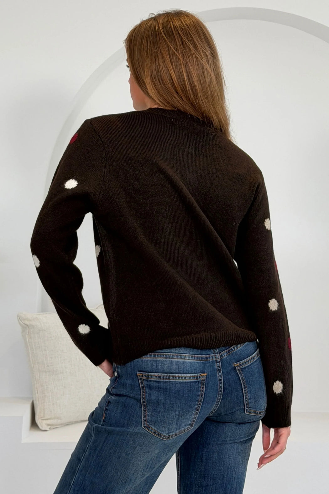 Elizabeth brown Polka cardigan