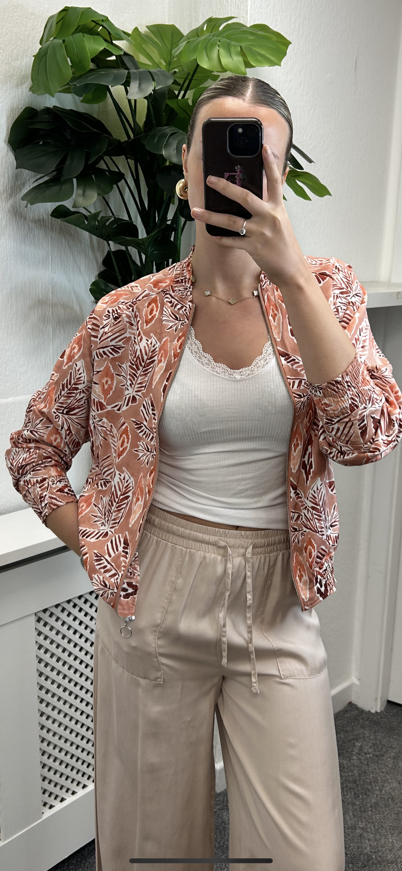 Leesa rust bomber jacket