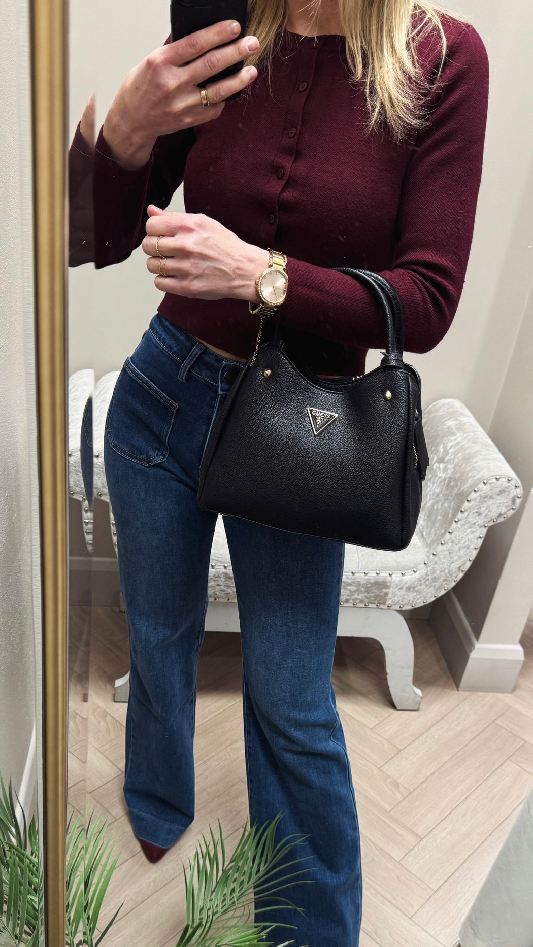 Guess black meridian II bag BG697405