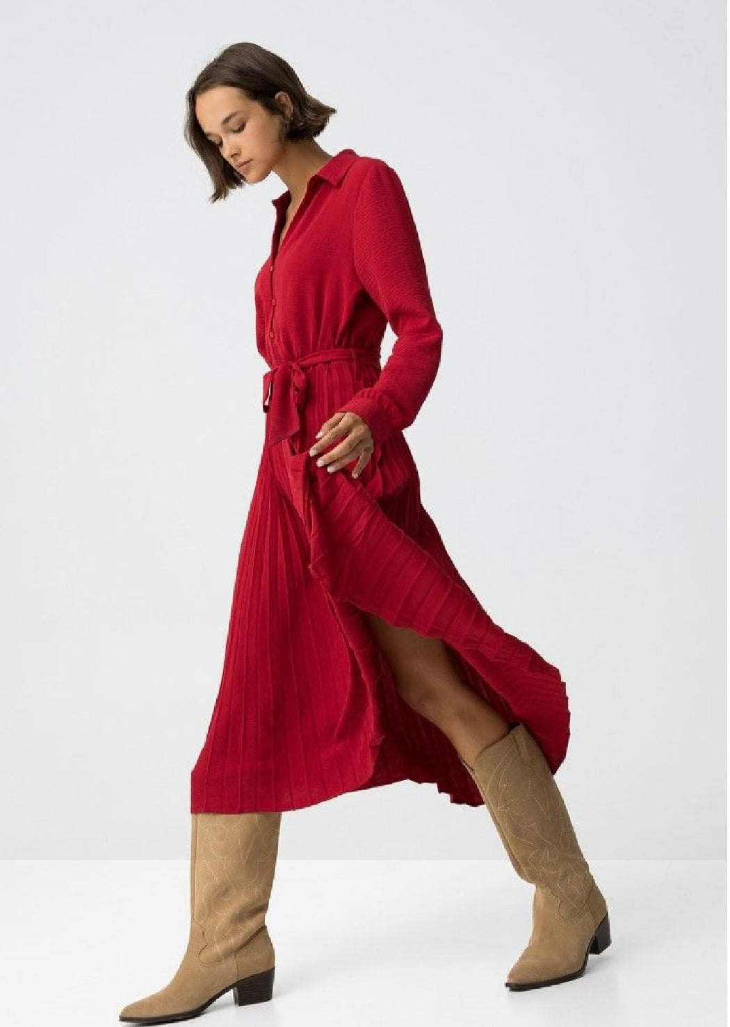 Okinawa pleated dress