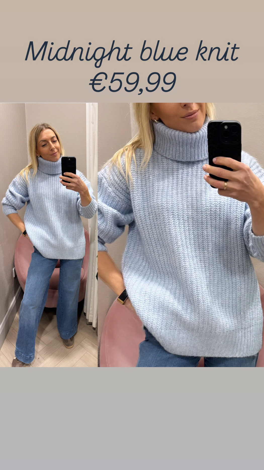 Midnight blue knit