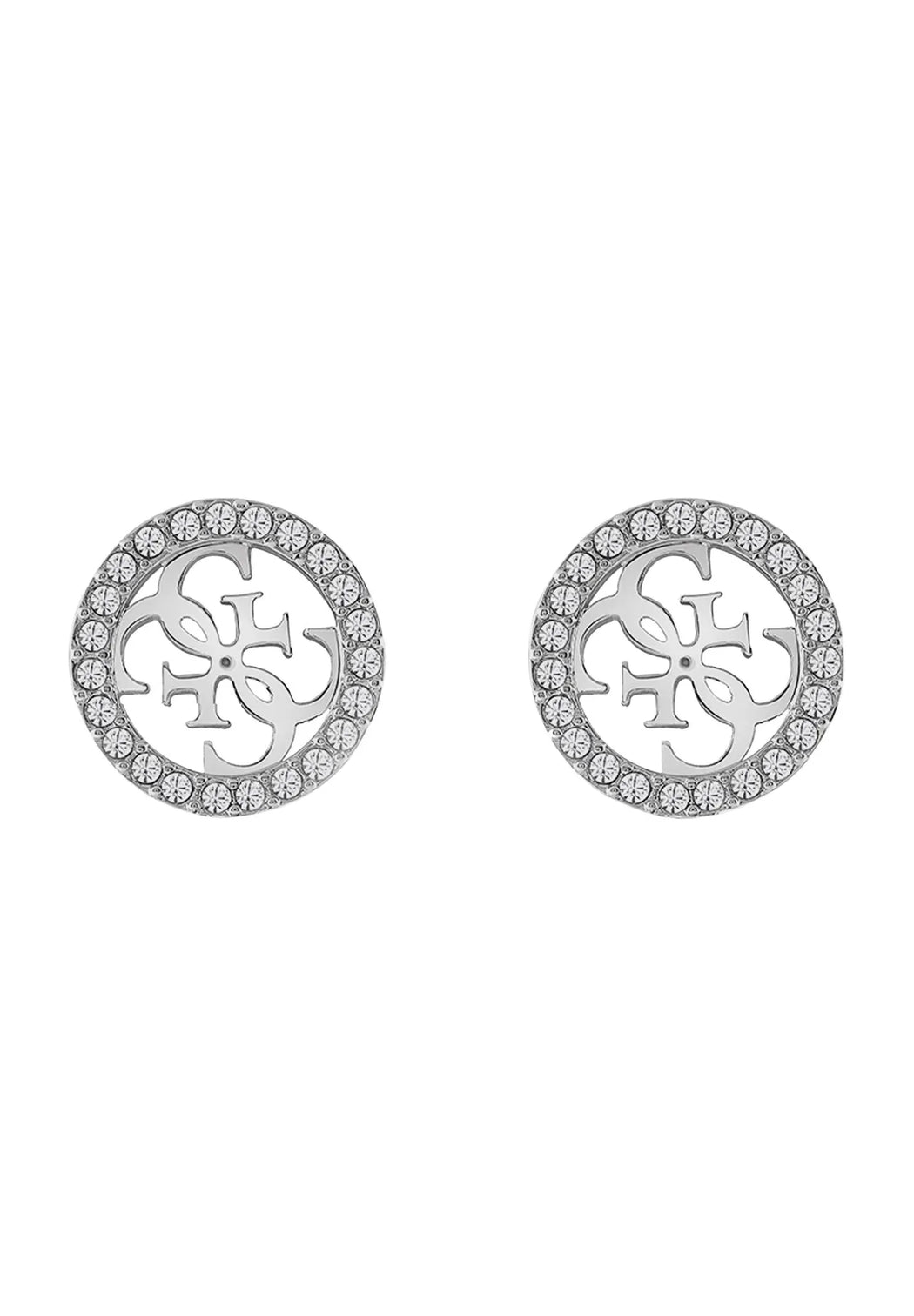 Jube02161 guess silver logo earrings