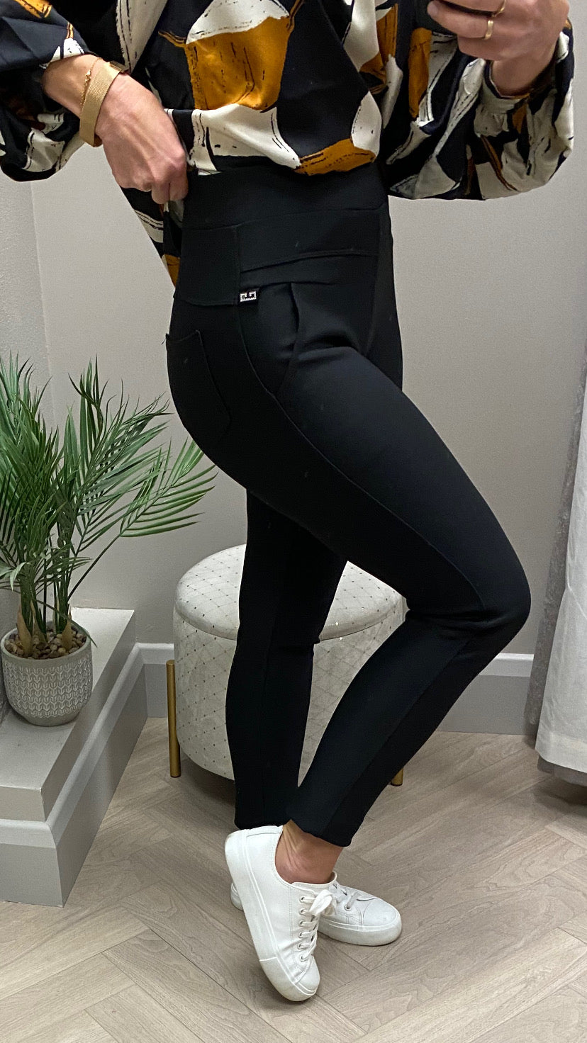 Black Rachel scuba jeggings