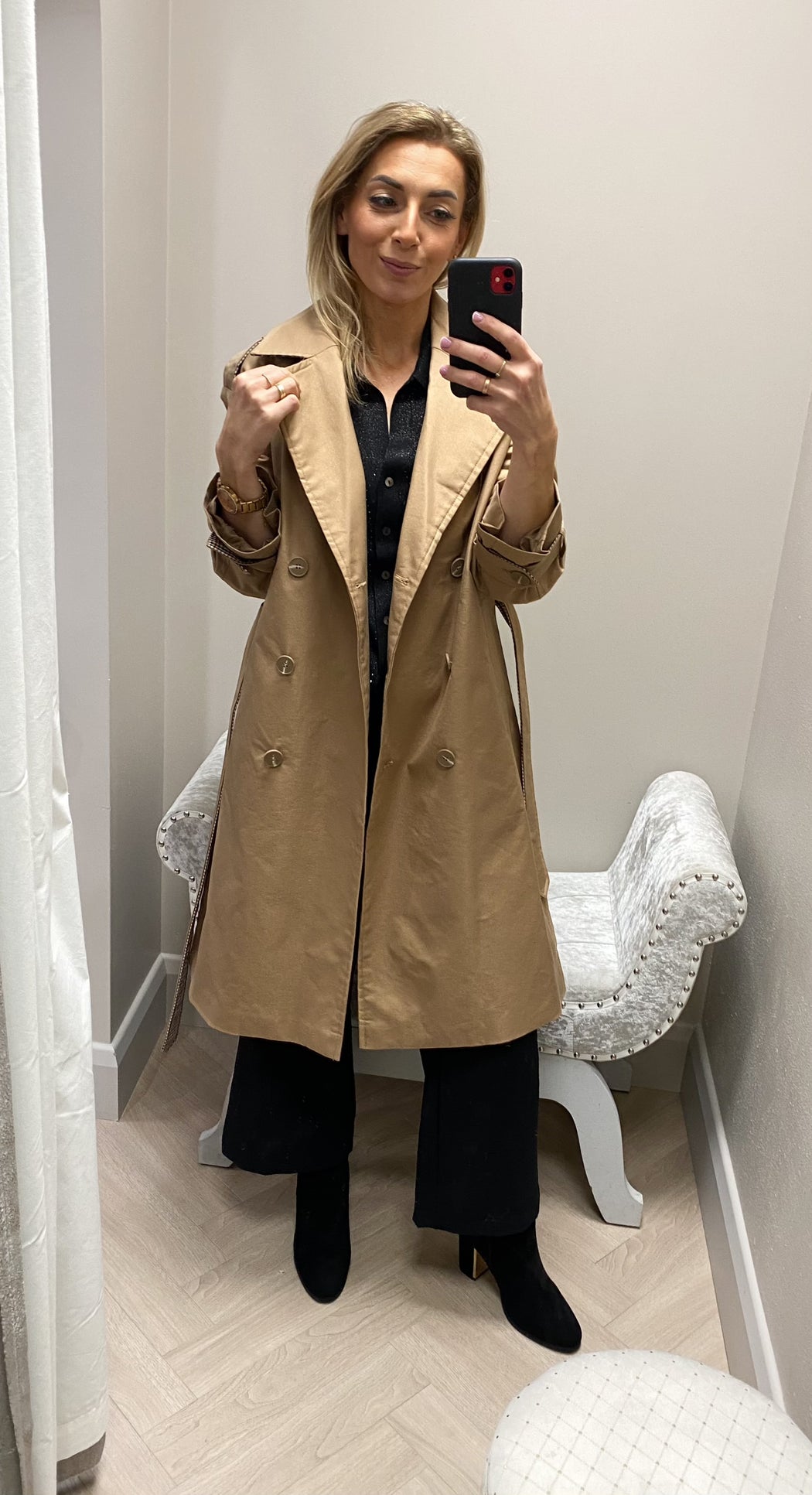 Mega trench camel jacket