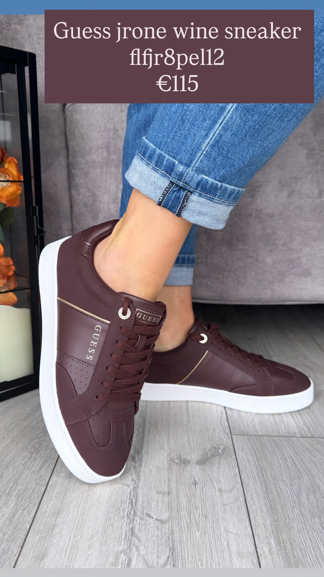 Guess jrone wine sneaker flfjr8pel12