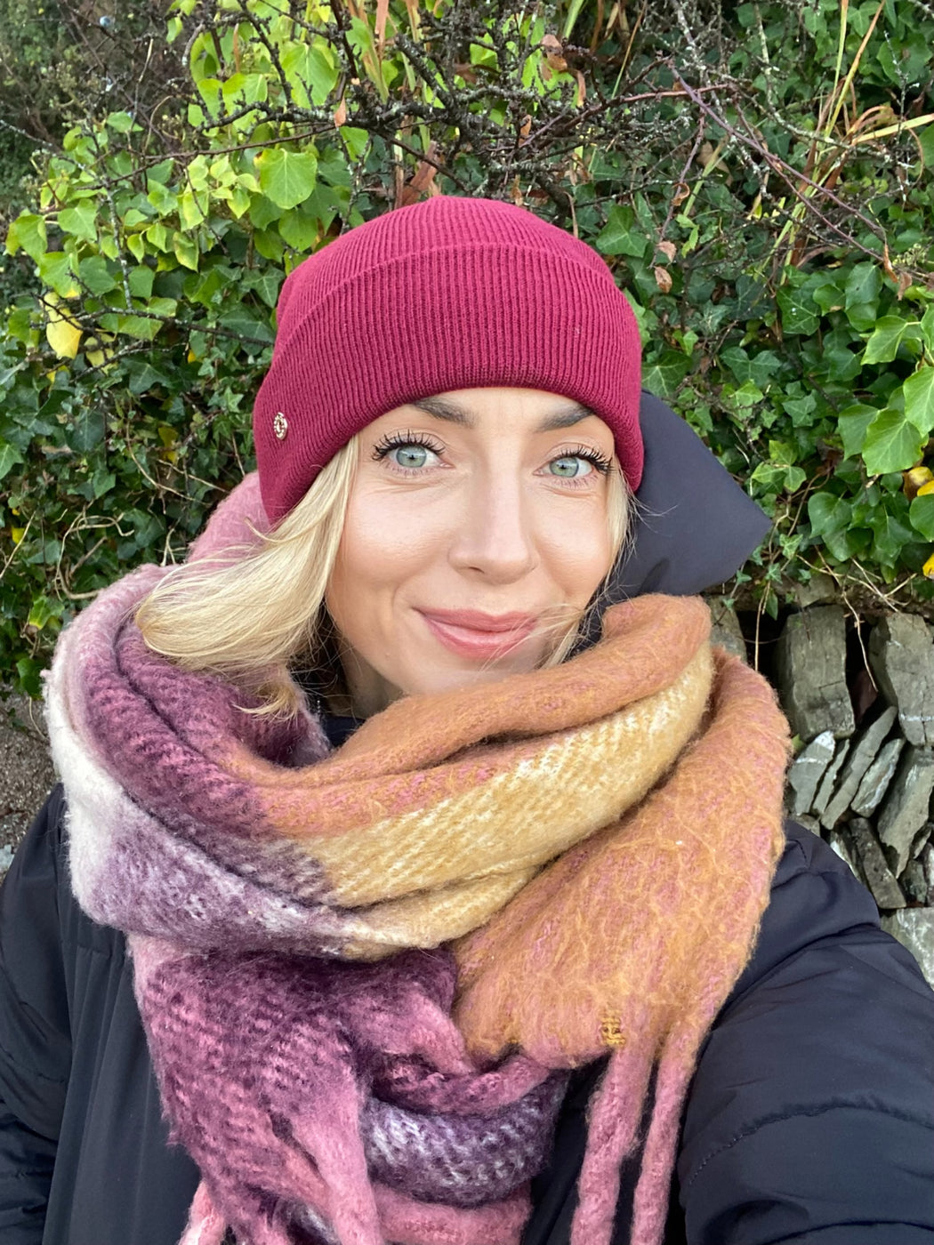 Emily wine beanie