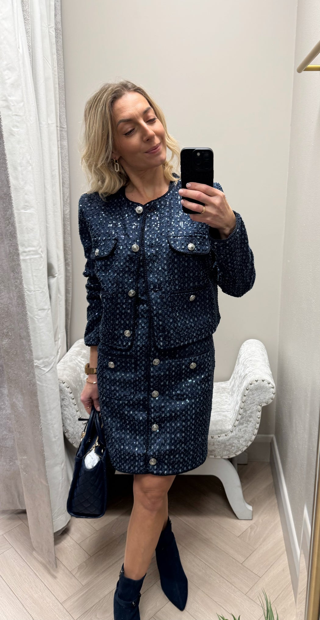 Guess denim sequinned  dress w5bk41d0771