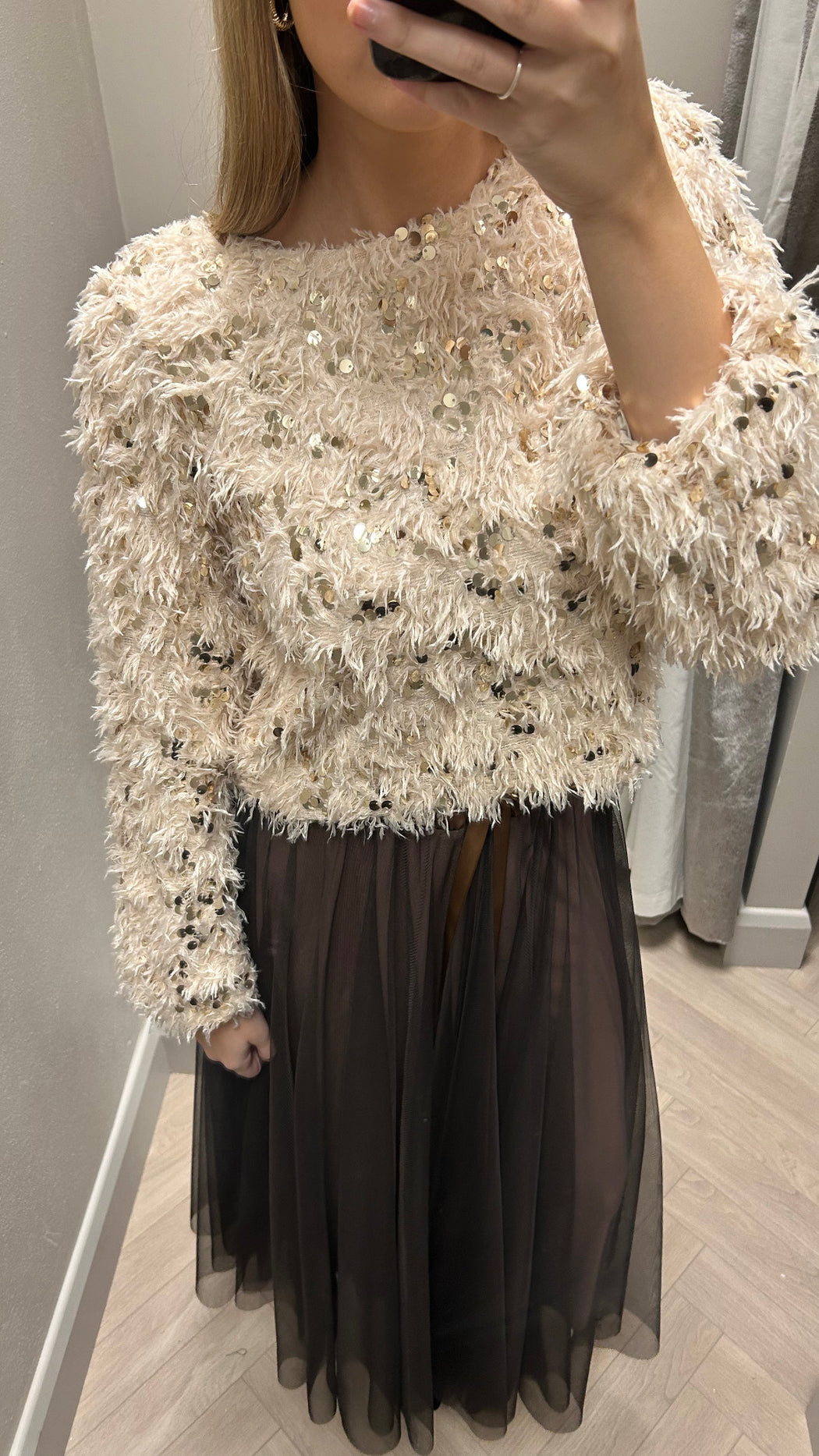 Brown tulle skirt