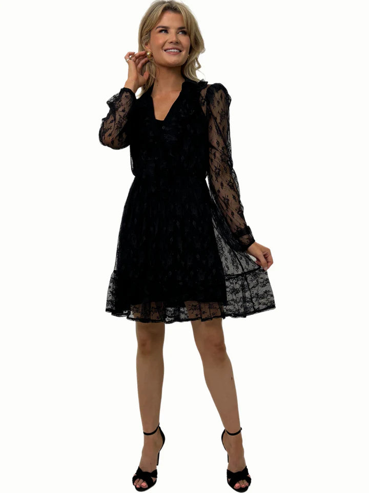 Vicky black lace dress