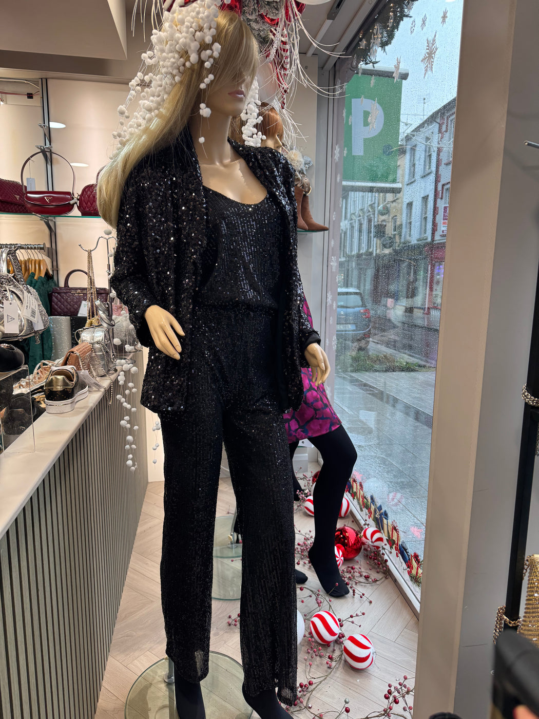 Black sequin blazer jacket